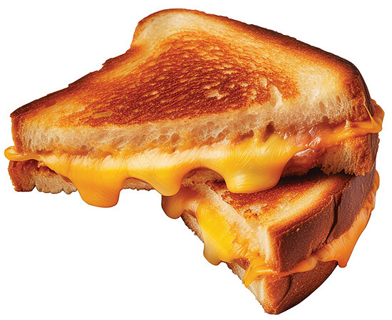 Delicious grilled cheese sandwich with gooey melted cheddar and crispy golden-brown bread.