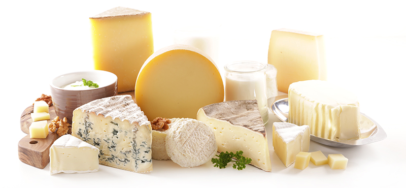 Variety Of Dairy Product Isolated On White Background