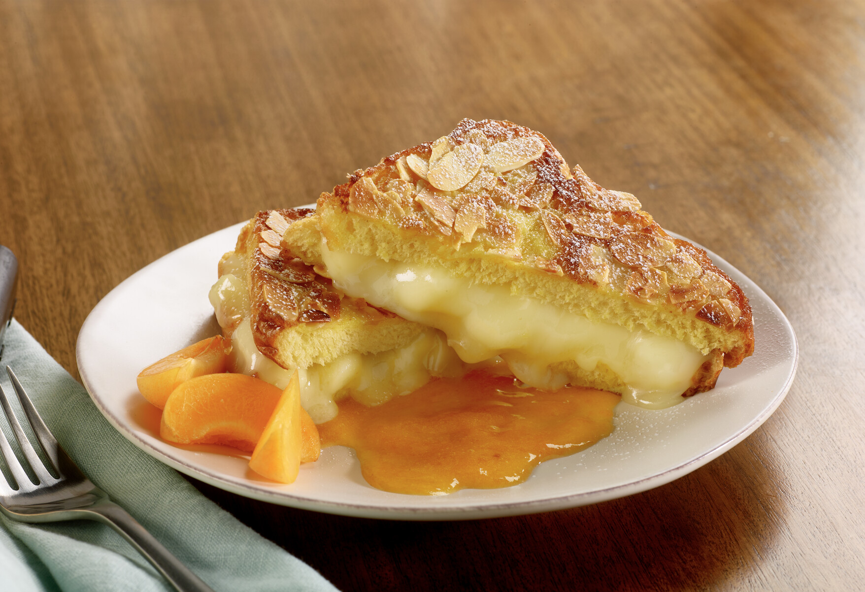 Baked California Brie & Apricot Stuffed French Toast - CMAB Foodservice