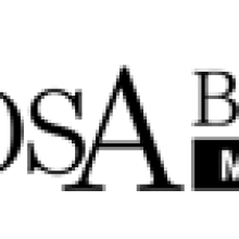 Logo for Rosa Brothers Milk Company featuring a black and white cow's face inside a circle, next to the company name in bold uppercase and serif font on a white background.