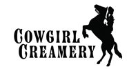 Cowgirl Creamery logo featuring Western style, artisanal cheese, and a dynamic horse silhouette.