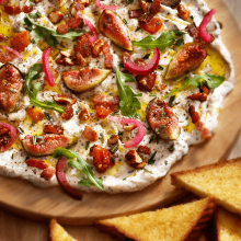 Honey Lavender Ricotta Board Roasted Figs And Melted Tomatoes