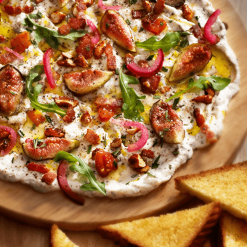 Honey Lavender Ricotta Board Roasted Figs And Melted Tomatoes