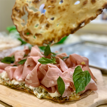 Cmab Foodservice Real California Burrata Mortadella Pistachio Panizza